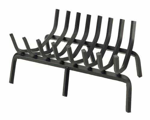 10 Bars Tapered Fireplace Grate w/4.5" Clearance and Center Leg