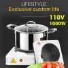 110V Portable 1000W Double Electric Stove Burner HotPlate Heater Cooking Caravan
