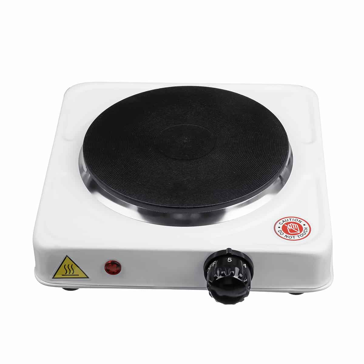 Portable Electric Stove Burner Hot Plate Heater for Cooking 110V 1000W  White