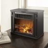 13" Compact Faux Wood Encased Portable Electric Fireplace Heater - Dark Wood by e-Flame USA 7