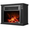 13" Compact Faux Wood Encased Portable Electric Fireplace Heater - Dark Wood by e-Flame USA 8