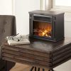 13" Compact Faux Wood Encased Portable Electric Fireplace Heater - Dark Wood by e-Flame USA 10