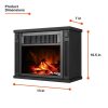 13" Compact Faux Wood Encased Portable Electric Fireplace Heater - Dark Wood by e-Flame USA 12