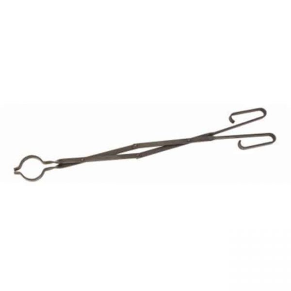 15359 40 in. Black Deluxe 2 Handed Fireplace Tongs