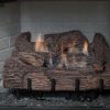 18 Inch Palmetto Oak 5-Piece Log Set & LP Millivolt Control Burner