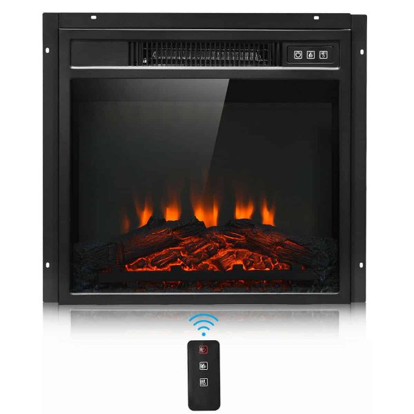 18" Electric Fireplace Freestanding & Wall-Mounted Heater Log Flame EP24205 WC 5