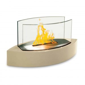 19” Beige Indoor Curved Tabletop Anywhere Fireplace