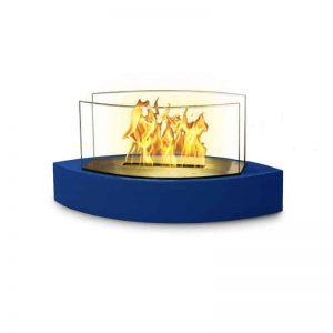 19” Blue Indoor Curved Tabletop Anywhere Fireplace