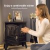 23 Inch 1400W Portable Free Standing Electric Fireplace Stove Heater 9