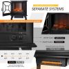 23 Inch 1400W Portable Free Standing Electric Fireplace Stove Heater 11