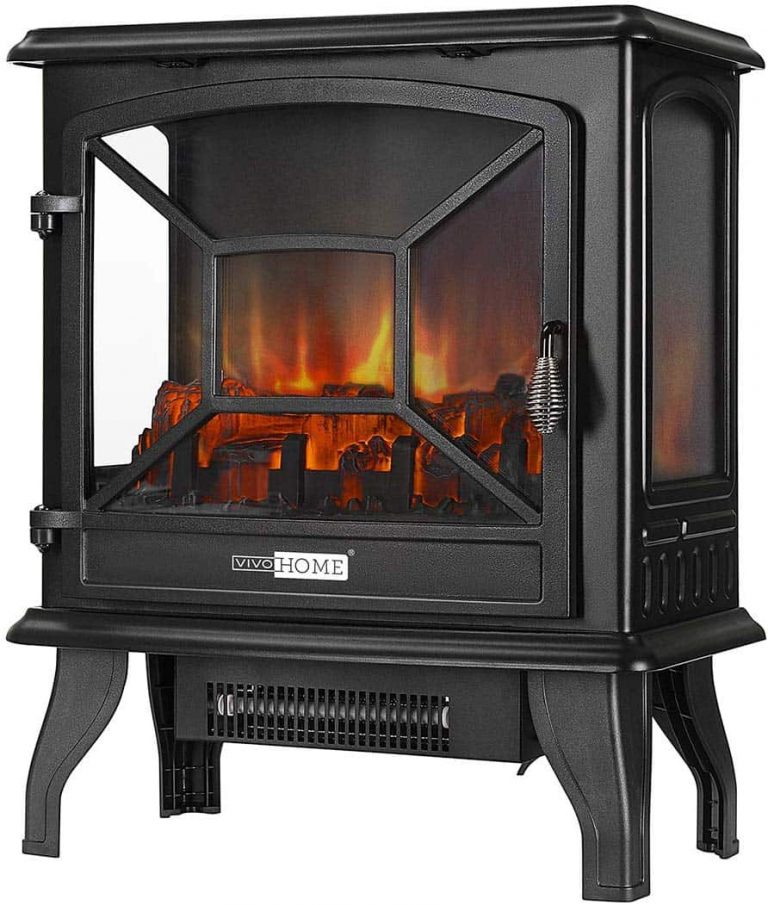 23 Inch 1400w Portable Free Standing Electric Fireplace Stove Heater 6208