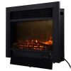 28.5" Fireplace Electric Embedded Insert Heater Glass View Log Flame Remote Home 4