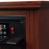 28" Electric Fireplace 1500W 3D Embedded Insert Heater with Cabinet, Walnut 3
