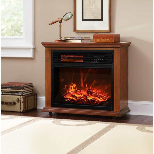 28" Electric Fireplace 1500W 3D Flame Embedded Insert Heater Cabinet
