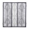 3 Panel Steel Fireplace Screen Folding Doors Heavy Duty Steel Christmas Home 7
