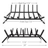 30 inch Fireplace Grate 7 Bar Steel for Log Firewood Burning Indoor Outdoor 11