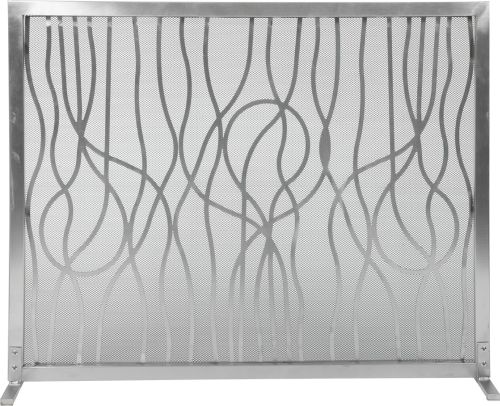 31" H X 39" W Panel Screen Stainless Steel Modern Abstract Design