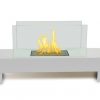 31” White Stainless Steel Table Anywhere Fireplace