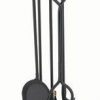 32 Inch Tall 5 Piece Polished With Square Base Ball Handles - Black