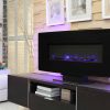 36-in Curved Front Wall Mount Fireplace in Black Glass 5
