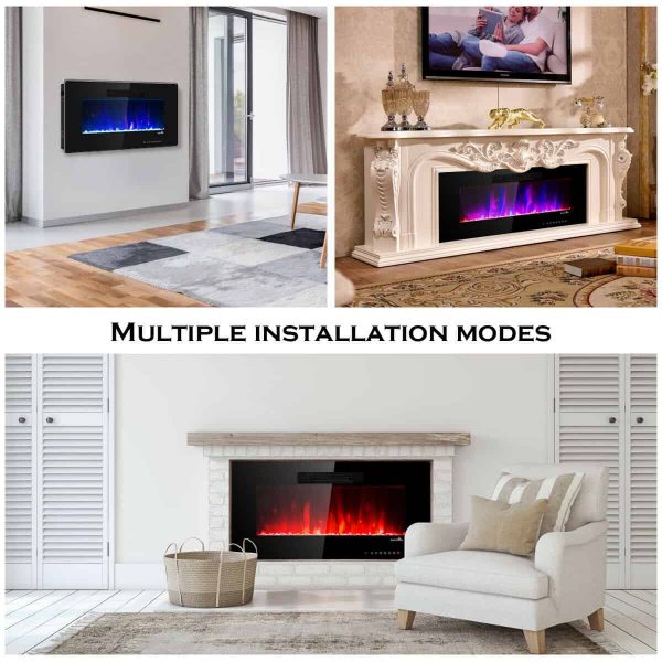 36" Recessed Electric Fireplace In-wall Wall Mounted Electric Heater 3