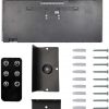 36" Recessed Mounted Electric Fireplace Insert with Touch Screen Control Panel, Remote Control, 750/1500W, Black 9