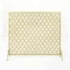 39.5" Gold Contemporary Single Paneled Fireplace Screen 9