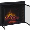 39" Traditional Built-in Electric Fireplace Insert with Glass Door and Mesh Screen, Dual Voltage Option 10