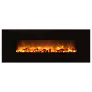 40 in. Slim Fire Electric Recessed & Wall Mounted Fireplace