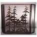 40"W X 30"H Tall Pines Folding Fireplace Screen 12393 1