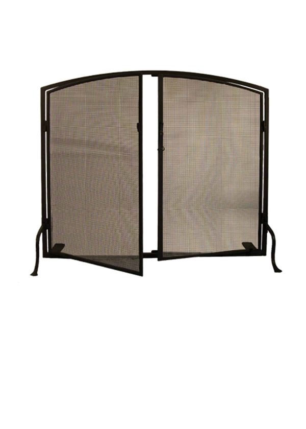 40"W X 32"H Simple Operable Door Arched Fireplace Screen 29853