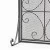41" Black and Silver Contemporary 3 Paneled Fireplace Screen 7