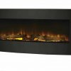 42-in Contemporary Curved Front Slim Line Wall Mount Infrared Electric Fireplace