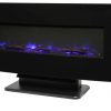 42-in Contemporary Curved Front Slim Line Wall Mount Infrared Electric Fireplace 27