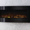 42-in Contemporary Curved Front Slim Line Wall Mount Infrared Electric Fireplace 19