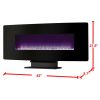 42-in Curved Front Wall Mount Electric Fireplace in Black Glass 8