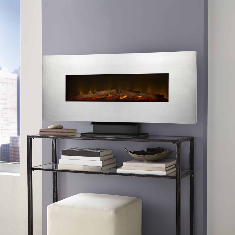 42in Wall Mount Electric Fireplace in Zinc