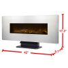 42-in Wall Mount Electric Fireplace in Zinc 8