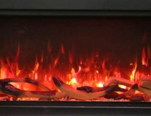 42" Extra Tall Clean Face Symmetry Electric Fireplace w/Driftwood Logs