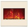 43" Electric Unit Fireplace 51" x 23" Gallery White Steel Surround