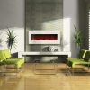 43" Electric Unit Fireplace 51" x 23" Gallery White Steel Surround 6