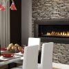 43" Millivolt Linear Vent-Free NG Fireplace- Lights & Glass Pebbles