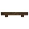 48 in. Modern Farmhouse Dark Chocolate Fireplace Mantel With Corbels