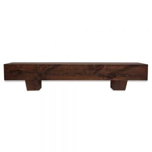 48 in. Modern Farmhouse Mahogany Fireplace Mantel With Corbels