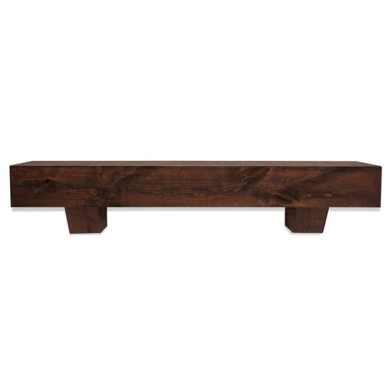 48 in. Modern Farmhouse Mahogany Fireplace Mantel With Corbels