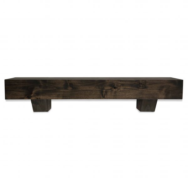 48 in. Modern Farmhouse Midnight Black Fireplace Mantel With Corbels