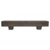 48 in. Rustic Ash Gray Fireplace Mantel with Corbels
