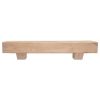 48 in. Rustic Unfinished Fireplace Mantel with Corbels