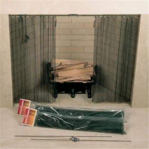 48in. X 24in. Fireplace Spark Screen - Rod Kit Not Included