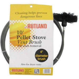 4" Pellet Stove/Dryer Vent Brush With 10' Flexible Handle